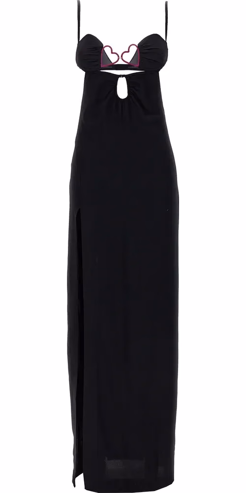 Nensi Dojaka Black Viscose Long Dress