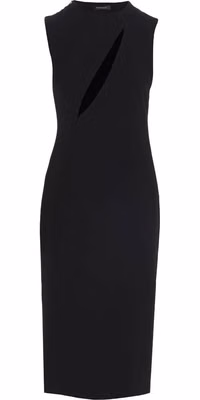 Black Acetate Midi Dress