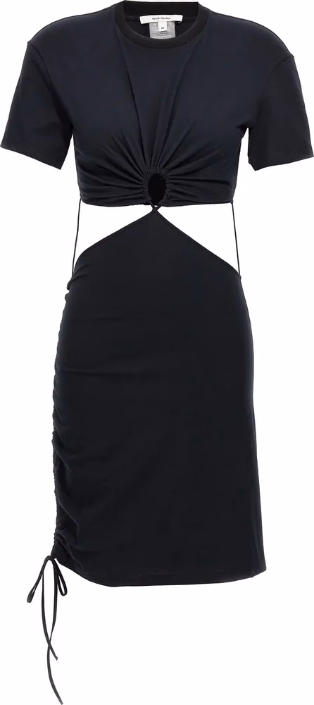 Nensi Dojaka Black Cotton Midi Dress
