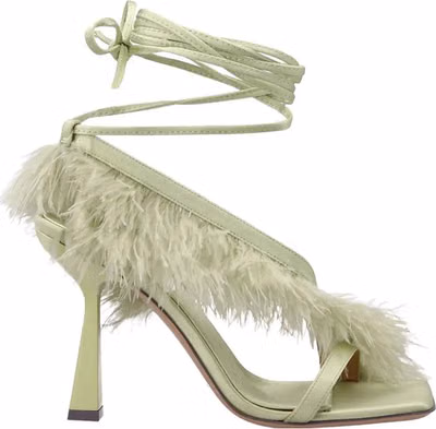 Bicolor Viscose Stiletto Heel Sandals
