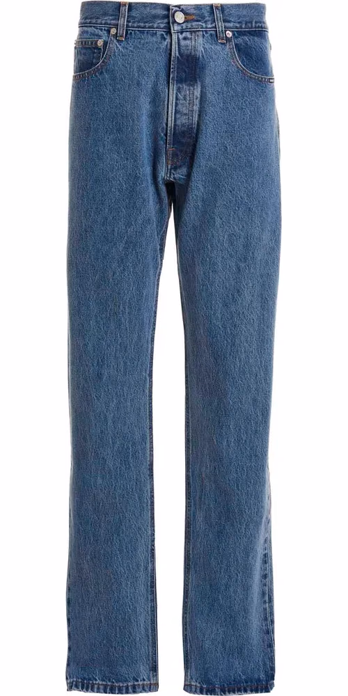 VTMNTS Blue Cotton Relaxed Fit Jeans