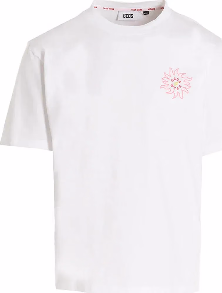 GCDS White Cotton T-Shirt