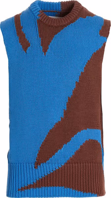 Multicolor Cotton Sleeveles Sweater
