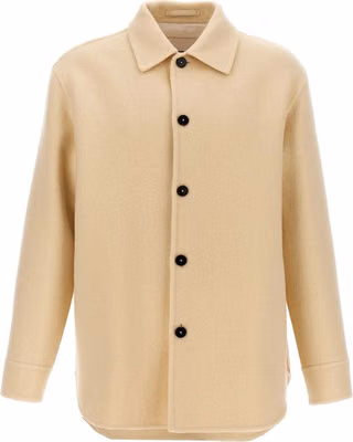 Beige Virgin Wool Coat