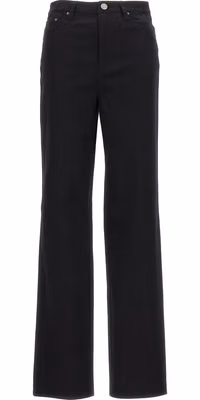 Black Cotton High-Waisted Jean