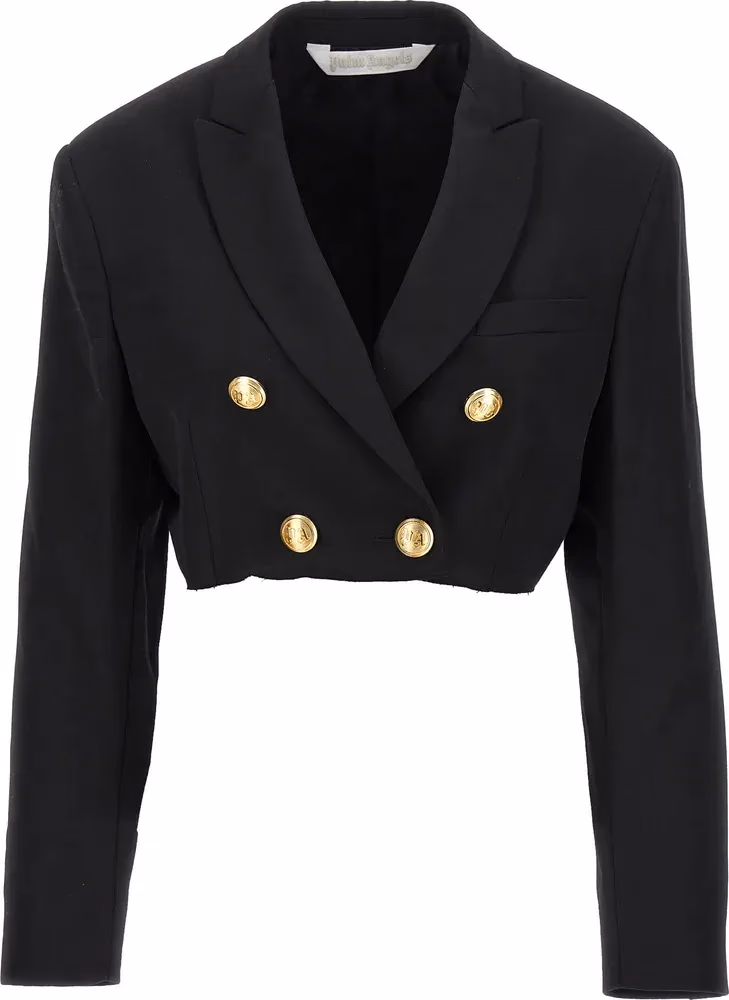 Palm Angels Black Polyester Blazer