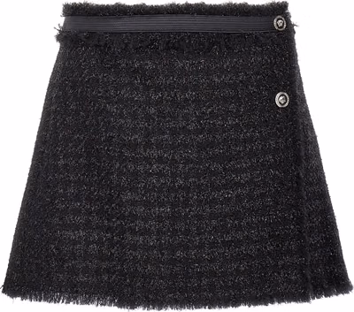 Black Virgin Wool Long Skirt