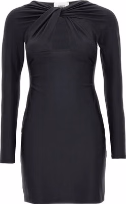Black Polyamide Short Dress