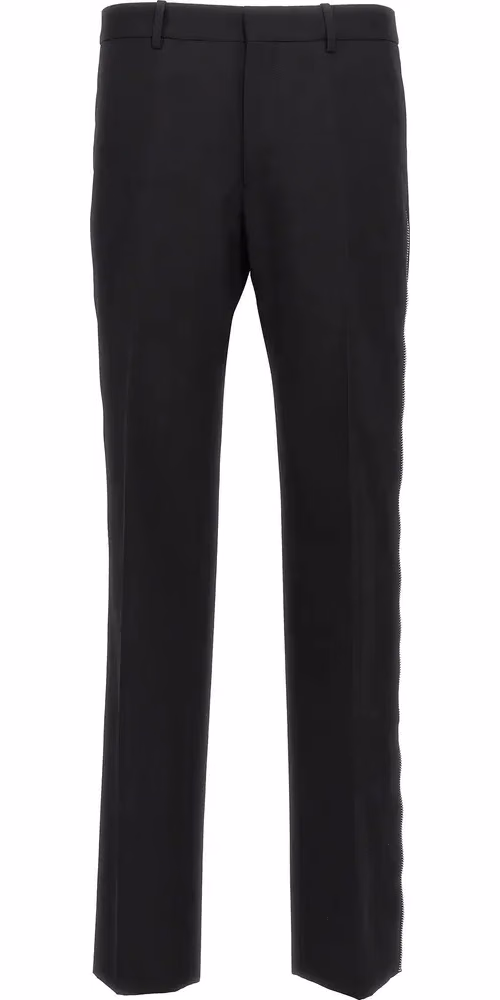 Off-White Black Virgin Wool Dress Pants