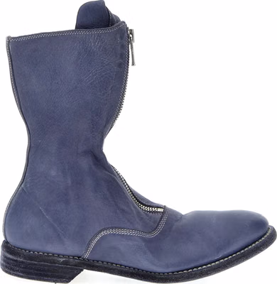 Purple Leather Ankle Boots