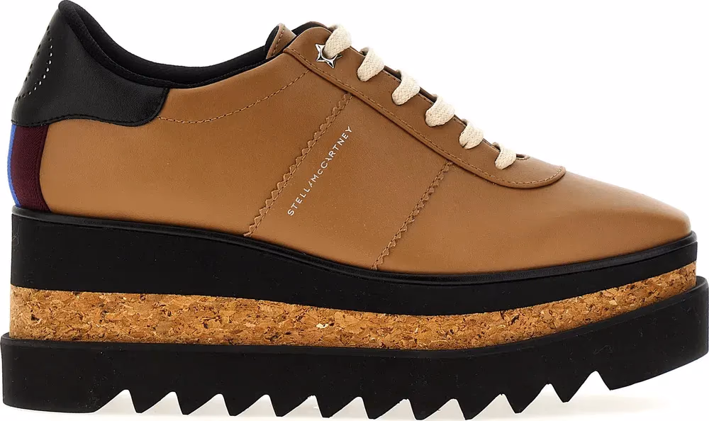 Stella McCartney Brown Polyester Wedge Sandals