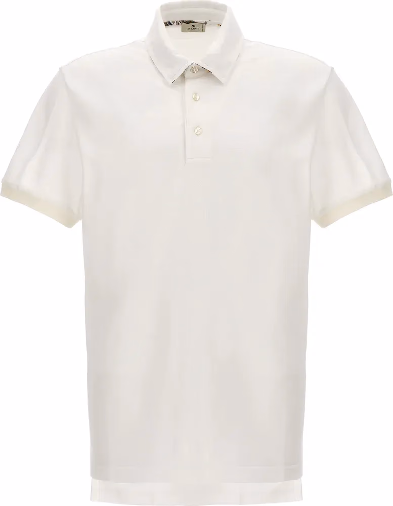 Etro White Cotton Polo Shirt