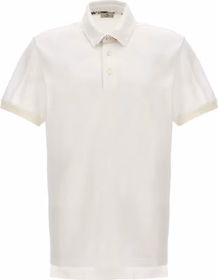 White Cotton Polo Shirt