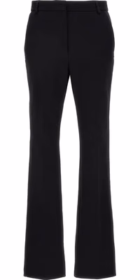 Black Cotton Casual Pants
