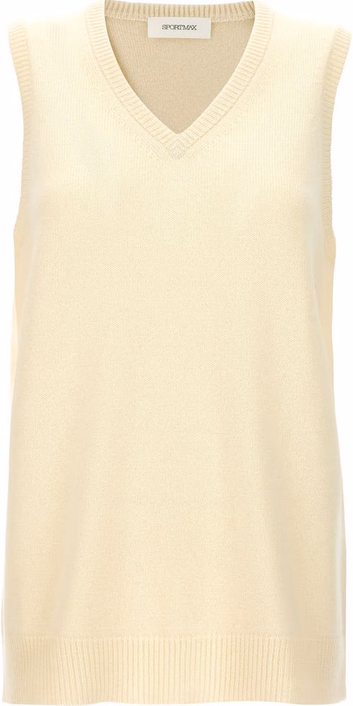 Sportmax Bicolor Wool Sleeveless Jacket