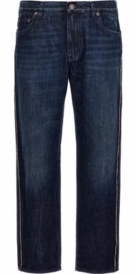 Blue Cotton Skinny Jeans