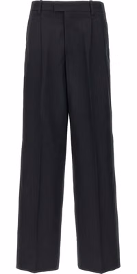 Black Cotton Casual Pants