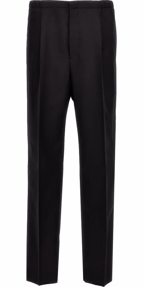 Fendi Black Virgin Wool Dress Pants