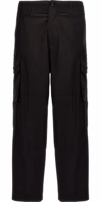 Black Cotton Cargo Pants