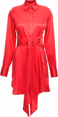 Fuchsia Silk Short Dress