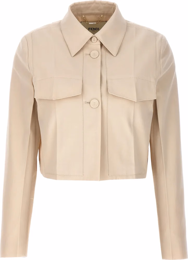 Fendi Beige Wool Full-Length Jacket