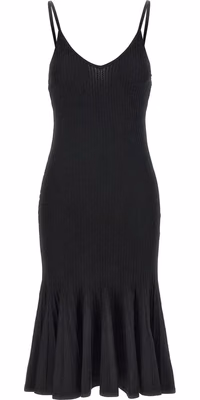 Black Viscose Midi Dress
