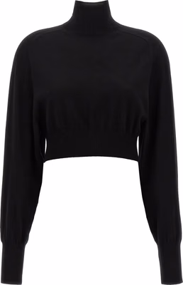 Black Virgin Wool Cardigan