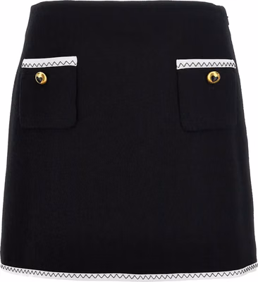 Bicolor Viscose Long Skirt