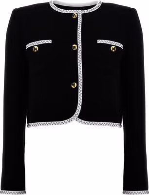Bicolor Viscose Full-Length Jacket