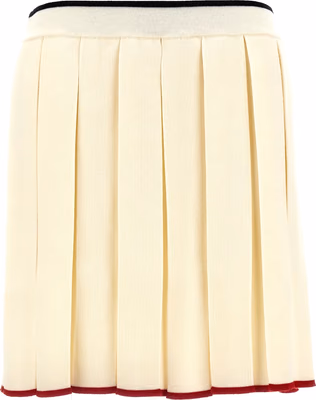 White Virgin Wool Long Skirt
