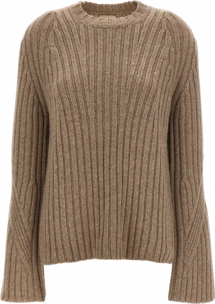 Khaite Beige Cashmere Cardigan