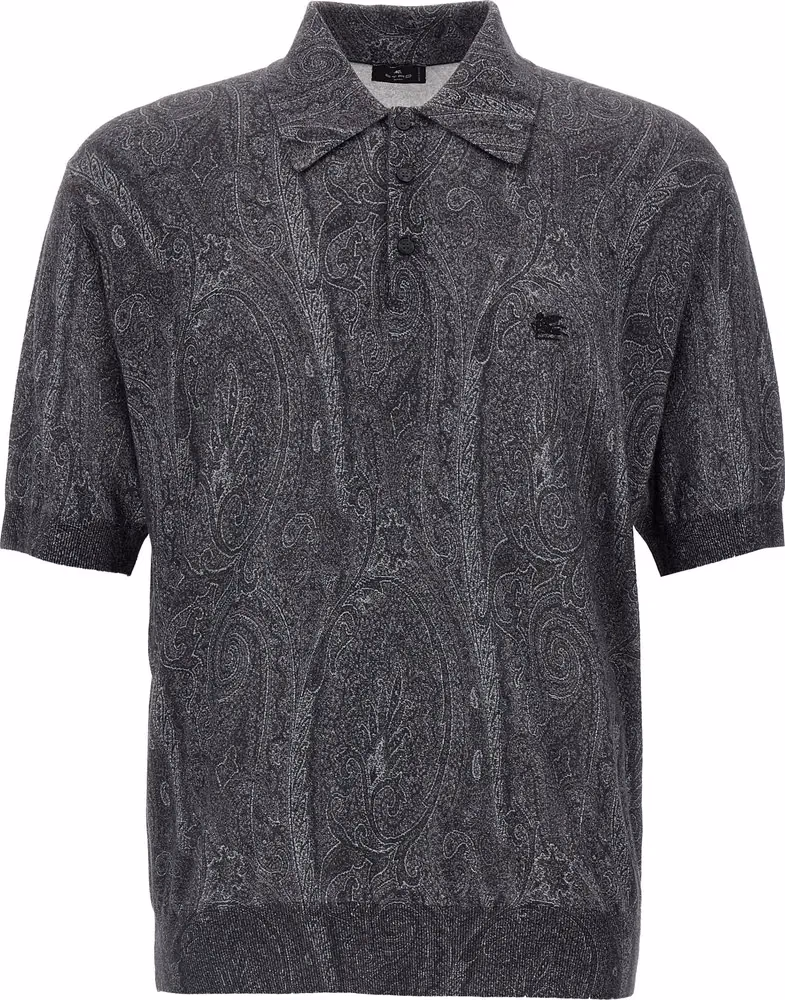 Etro Multicolor Silk Polo Shirt