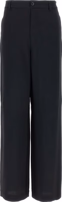 Black Acetate Casual Pants
