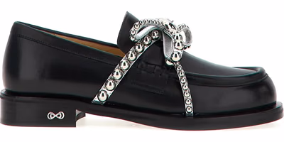 Black Leather Slip-On Loafers