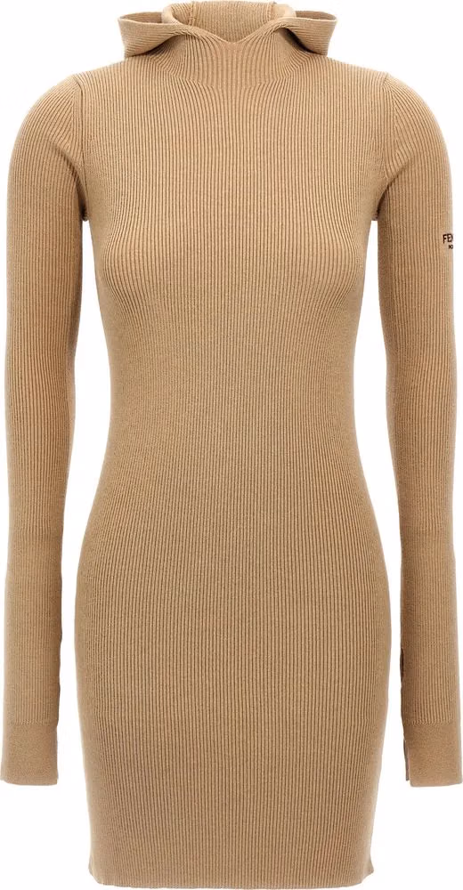 Fendi Beige Wool Short Dress