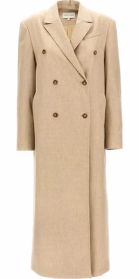 Beige Virgin Wool Coat