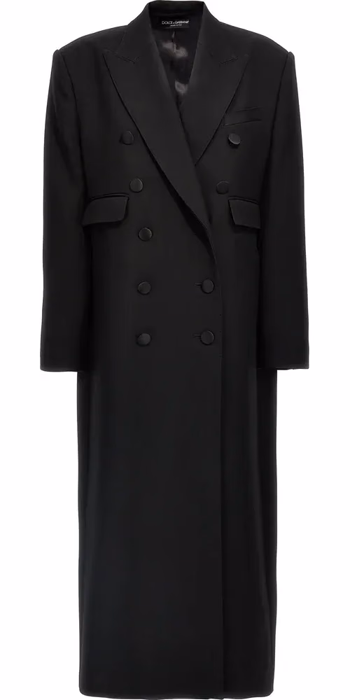 Dolce & Gabbana Black Virgin Wool Coat