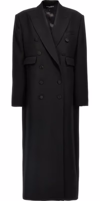 Black Virgin Wool Coat