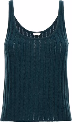 Bicolor Wool Sleeveles T-Shirt