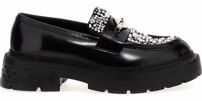 Black Calfskin Slip-On Loafers