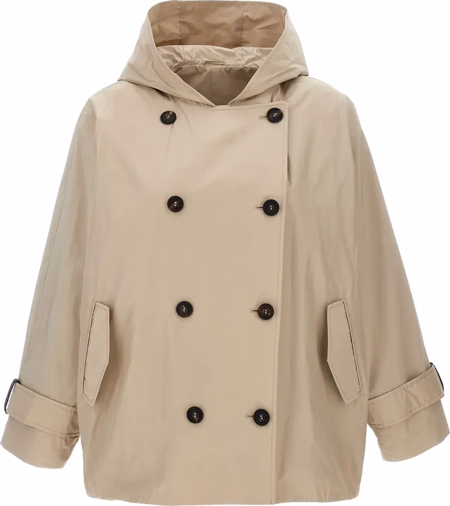 Brunello Cucinelli Beige Polyester Full-Length Jacket