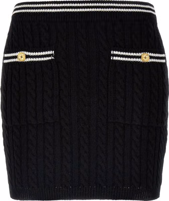 Bicolor Cotton Long Skirt