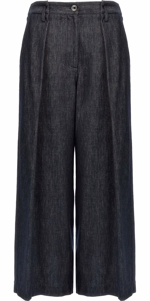 Brunello Cucinelli Blue Cotton Casual Pants