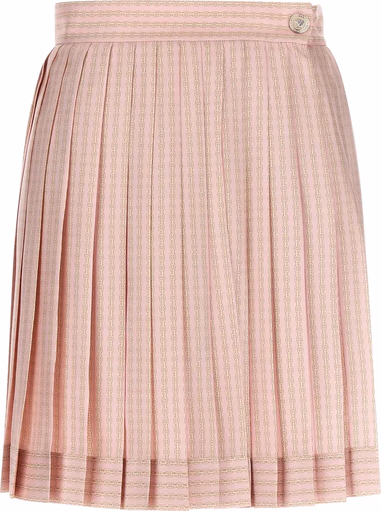 Versace Multicolor Silk Long Skirt