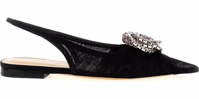 Black Polyamide Ballet Flats
