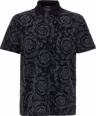 Gray Cotton Polo Shirt