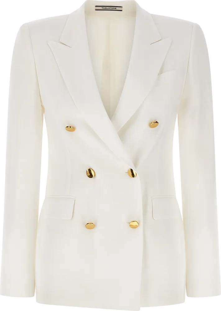 Tagliatore White Viscose Blazer