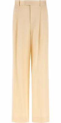 Beige Viscose Casual Pants