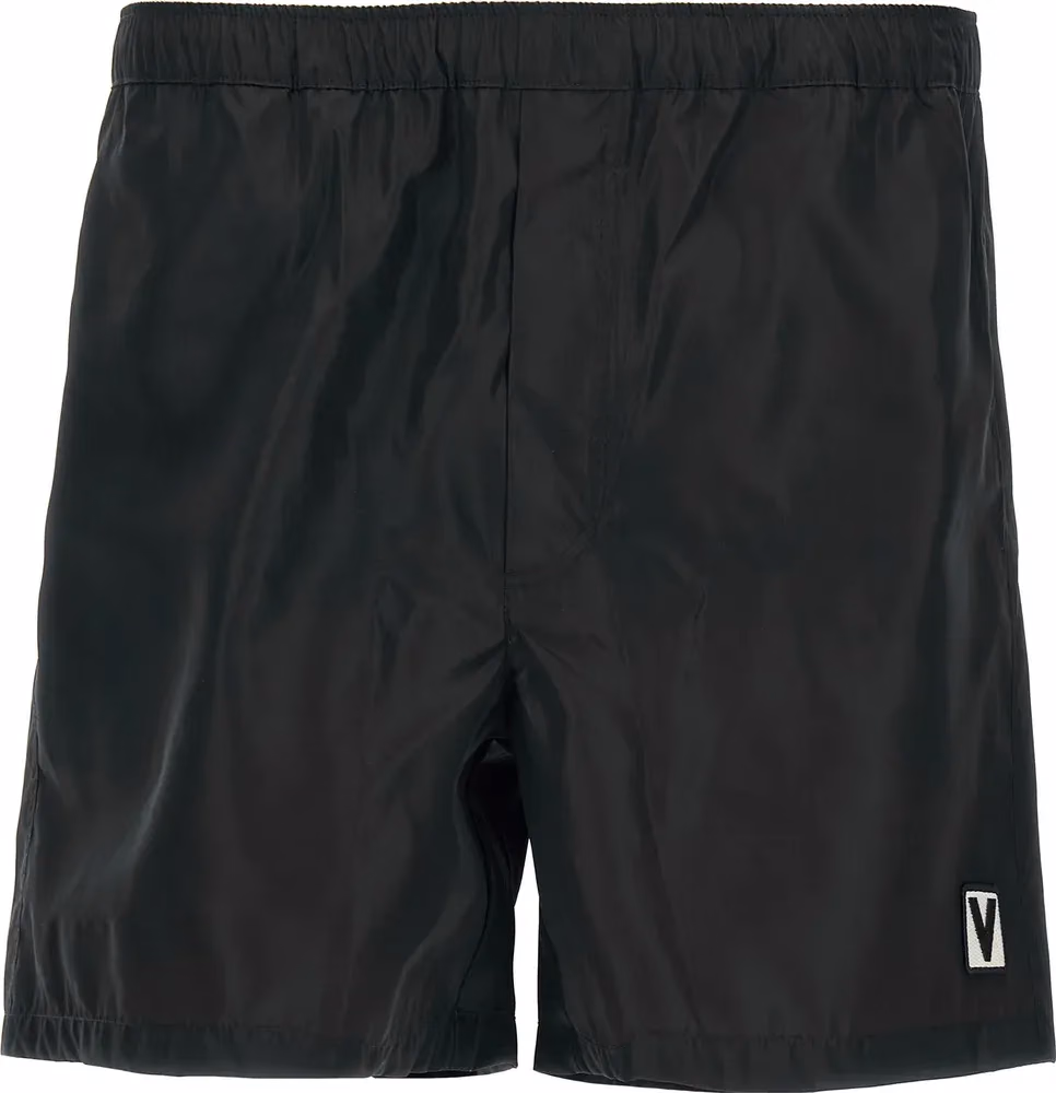 Valentino Garavani Black Polyamide Swim Shorts