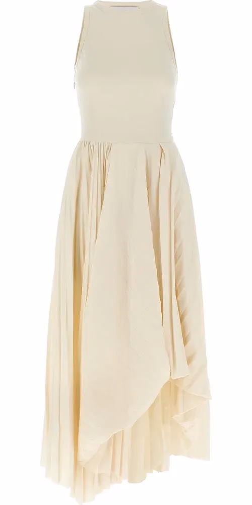 Alexander McQueen White Cotton Long Dress